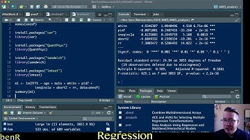 How to run regression models in R