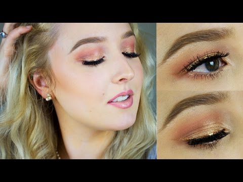 gold-glitter-smoky-eye-|-spring-time-make-up-|-re-upload.