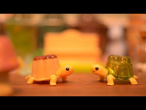 Turtle and fake bait. Stopmotion Cooking.Miniature.Healing ASMR.