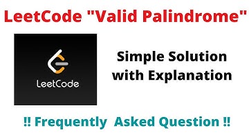 LeetCode Valid Palindrome | LeetCode Problem 125 | Phrase Palindrome Leetcode Question 🤟🏻