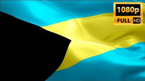 Bahamian flag video waving in wind. Realistic Nassau Flag background. Bahamas flag Full HD