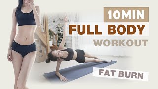 10 MIN FULL BODY WORKOUT K-POP IDOLS BODY SHAPE / Beginners Friendly / No jumping (quiet)