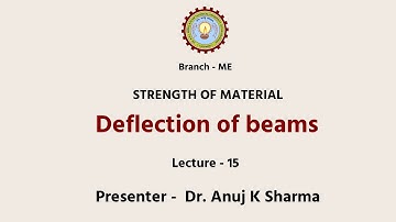 | AKTU Digital Education | Strength of Materials | Deflection of Beams