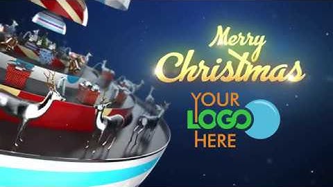 Christmas tree gift logo reveal greeting card new year