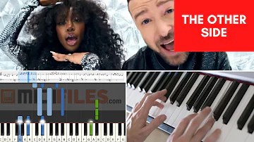 🎼 How to play "The Other Side" - SZA & Justin Timberlake (PIANO + MUSIC SHEET) 🎹