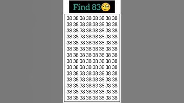 Find 83🧐#mindbendingquiz #brainteaser #quiz #puzzle #eyetest #challenge #shorts #numbers@quiz_dk