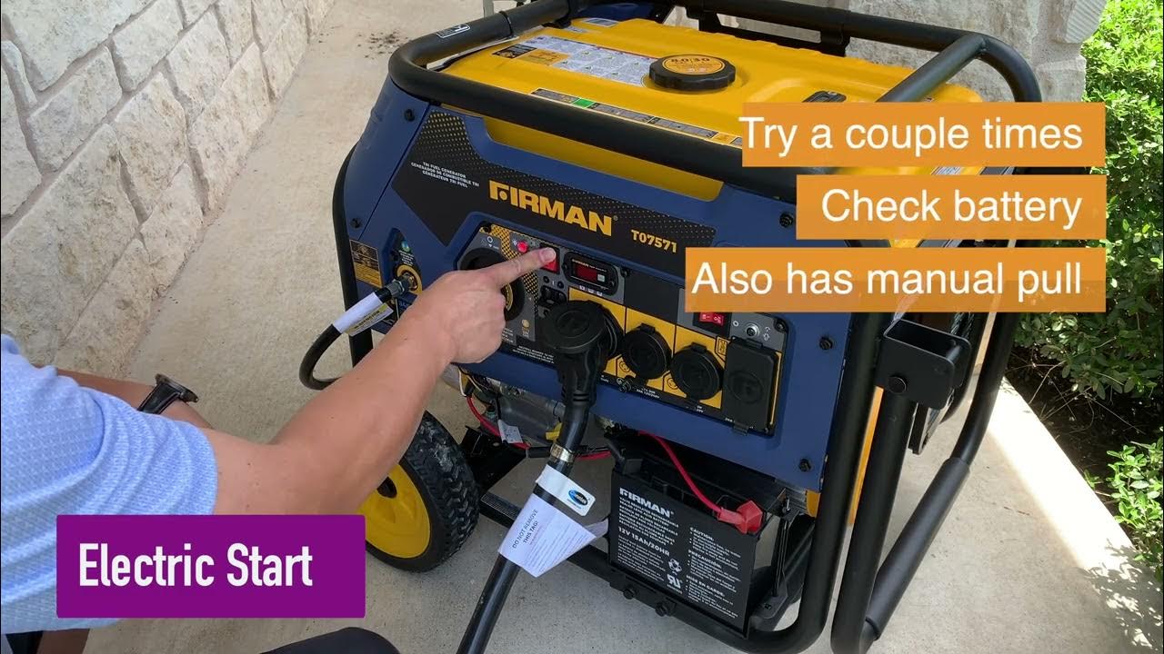 Setting up Firman Trifuel Generator YouTube