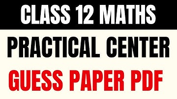 XII Mathematics Practical Center Guess Paper Exams 2022 Karachi Board PDF Download