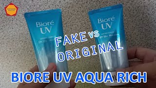 Biore UV Aqua Rich Watery - Bedakan Mana Asli Dan Palsu Produk Skincare!!!