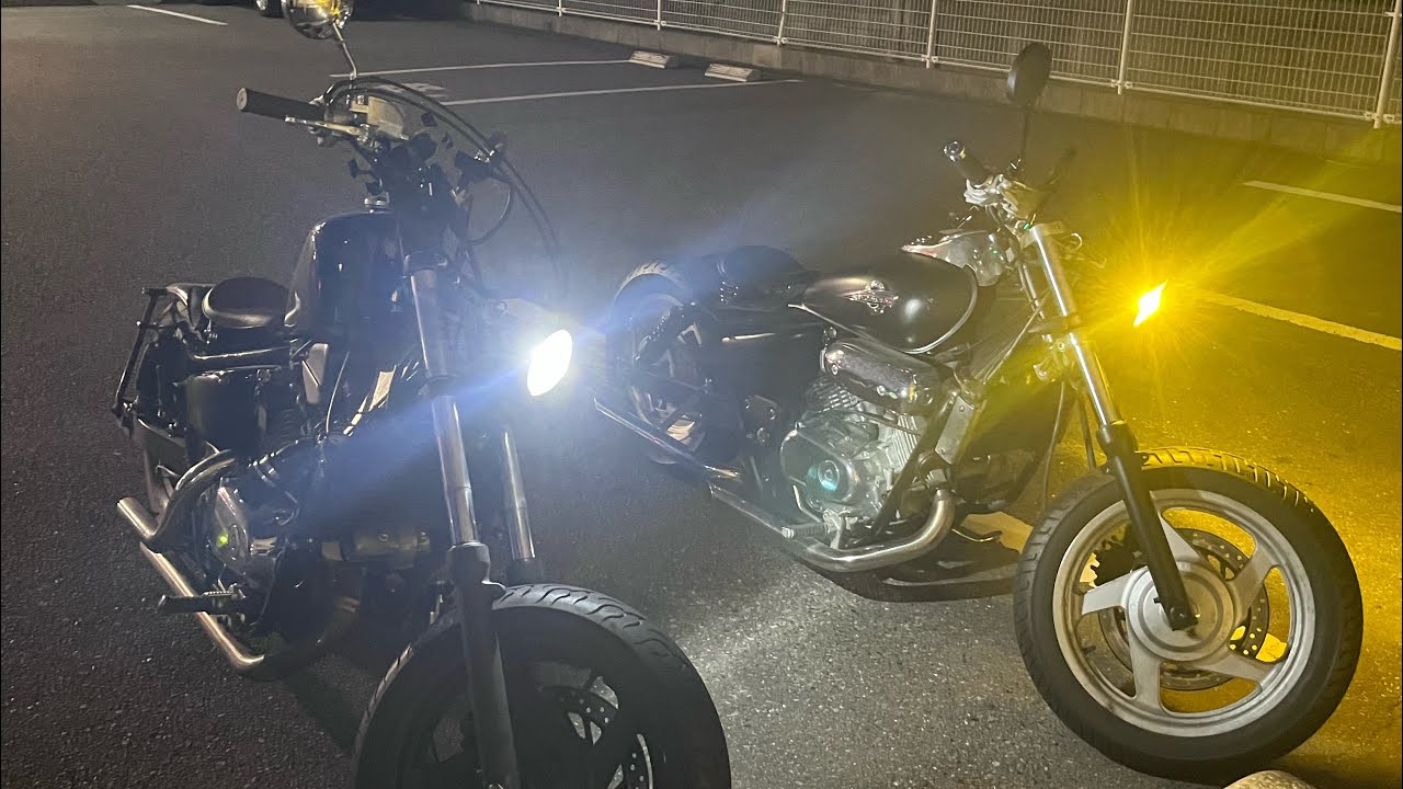 夜の都市高速をマグナ250で走ってみた（2台で）