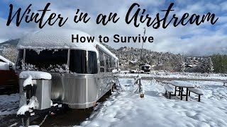 How to survive winter in an Airstream Flying Cloud | FULL TIME RV LIVING | I survived 56 windchill!