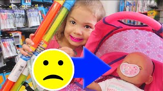 😷Will BABY BORN Baby Doll Goes Back to School Shopping⁉️🤭 Does She Wake Up⁉️