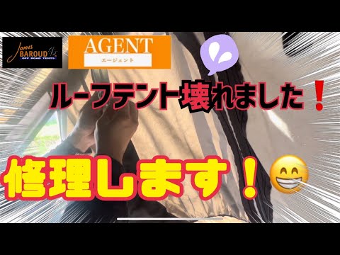 【ルーフテント】テントが壊れたので修理します🧑‍🔧👀