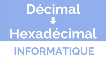 13 - Convertir un nombre décimal en Hexadécimal (Darija)