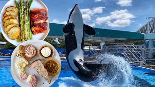 Dine with Orcas at Seaworld Review (2021) The Full Experience  Exclusive Video, Full Menu & More!