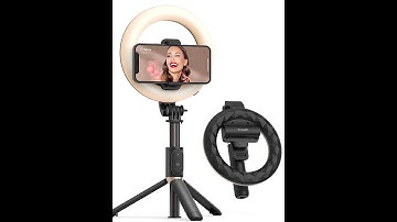 Artoful Rechargeable Selfie Ring Light with BT Remote Tripod Stand and Phone Holder
