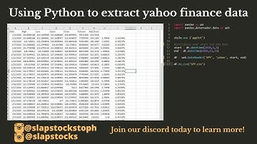 Using basic python to extract stock data from Yahoo