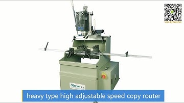heavy type aluminum single head axis adjustable speed copy router machine for doors and window