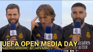 NACHO, MODRIC & CARVAJAL - INTERVIEWS AVANT LA FINALE DE LIGUE DES CHAMPIONS | UEFA OPEN MEDIA DAY