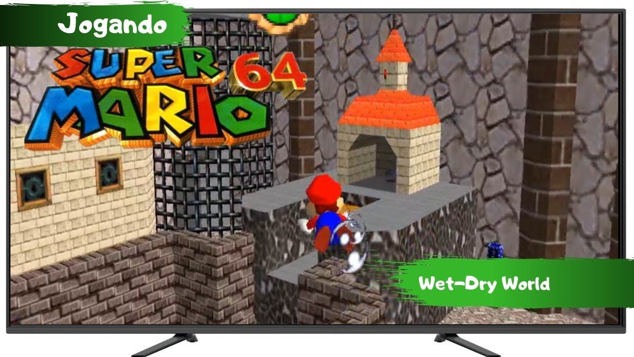 Jogando | Super Mario 64 | Fase: Wet Dry World - YouTube