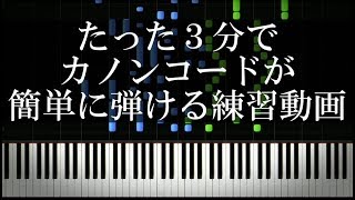 ピアノ初心者が３分でカノンコードを極める練習動画！