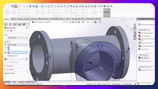 SOLIDWORKS Tutorial  Flanged Pipe Tee Fitting 3D Modeling & Engineering Drawing  Step by Step