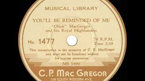 1938 Chick MacGregor (ET) - You'll Be Reminded Of Me (instrumental)