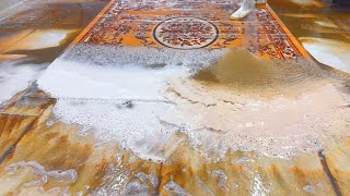 Horrible dirt in the carpet in the shower - ASMR Carpet Cleaning