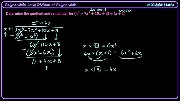 Theory and Example of Long Division of Polynomials | VCE Maths Methods Worked Example