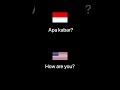 How to say “How are you? (Apa kabar)” in Indonesian