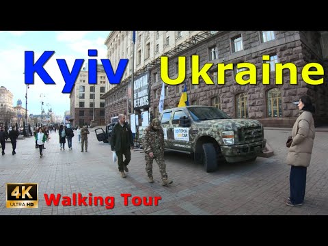Kyiv UKRAINE [4K] Walking Tour City Centre | Virtual Tour 2023