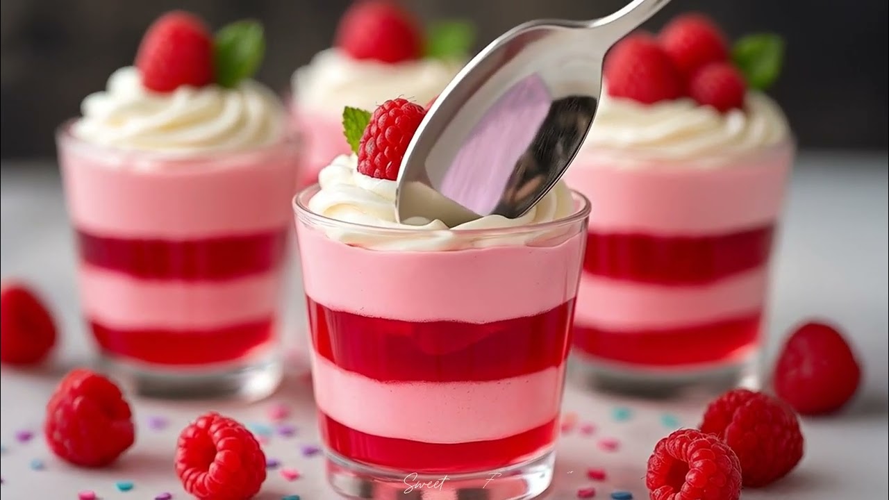 Многослойные десертные стаканы – Манго, клубника и вишнёвая наслада