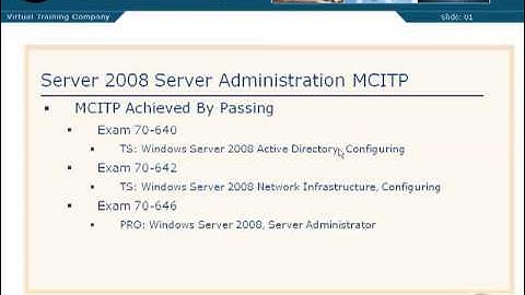 01 04. Windows Server 2008 Server Admin MCITP