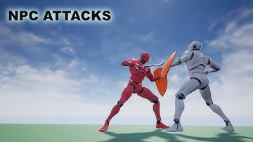 Unreal Sidescroller - Melee Combat AI NPC Attacks