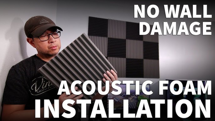 HOW To Install Acoustic Foam Without Damaging Wall! EASY DIY 