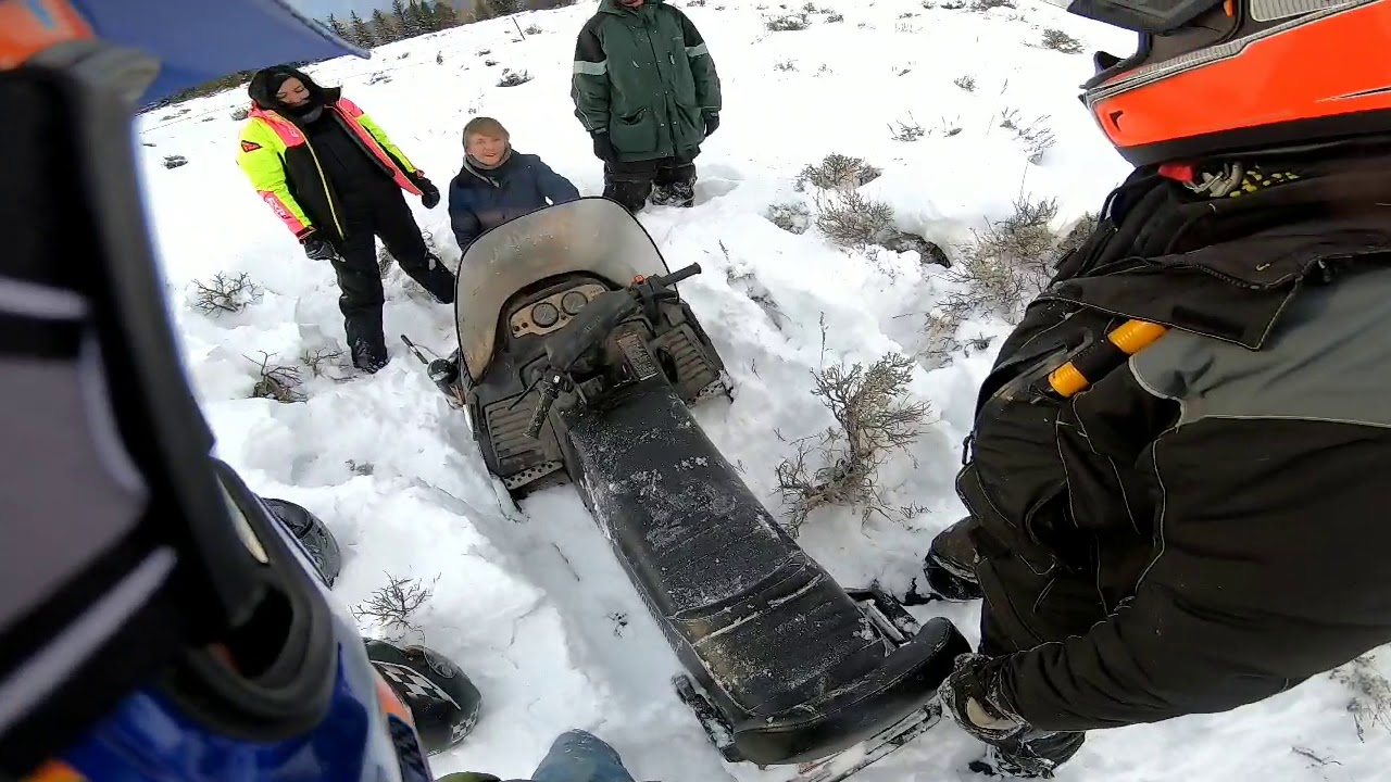 Snowmobiling on Granby lake YouTube