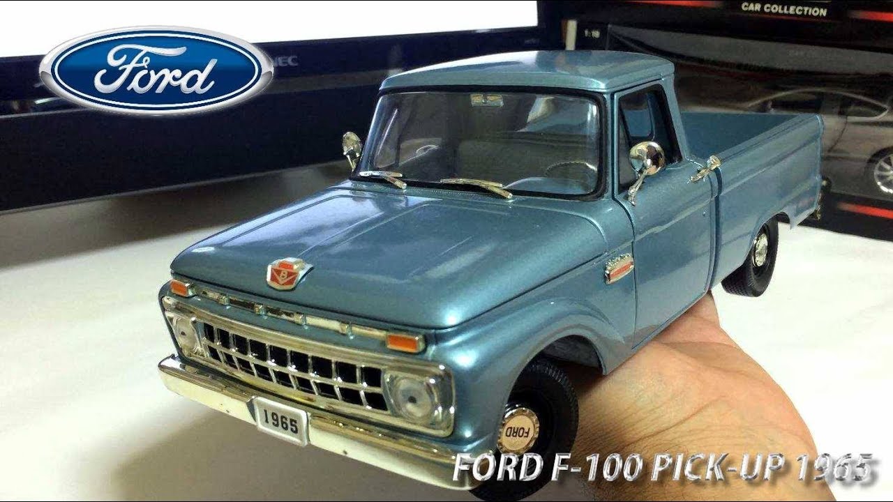 Ford F-100 Custom Cab Pick-Up Schwarz 1965 1//18 Sun Star Modell Auto mit oder oh