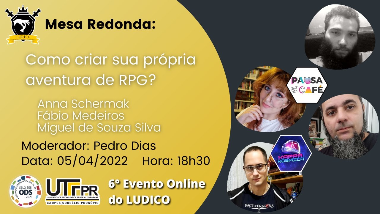 Mesa Redonda: Como criar sua própria aventura de RPG?