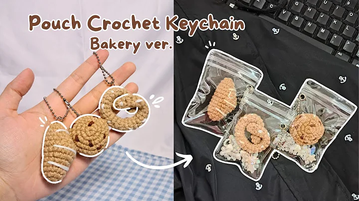 crochet in pouch bakery ver. | how to crochet cookies, croissants, & pretzels with written pattern