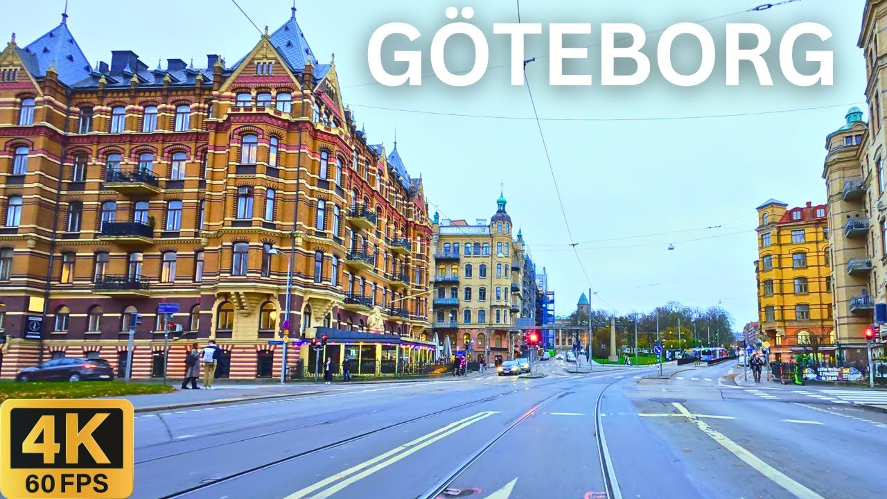 GOTHENBURG (GÖTEBORG) Sweden 🇸🇪 | Scenic City Driving Tour in 4K HDR 🚗