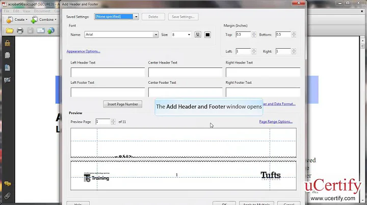 adobe acrobat 9 professional how to use headers and footers demo