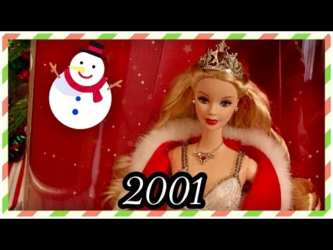 2001 / 28 Years of Holiday Barbie Dolls / Christmas Collection Advent / 01' Holiday Celebration Doll