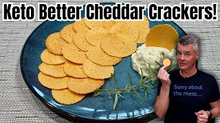 Better Cheddar Cracker Clone - Keto Version - 2g total carbs per 6 crackers