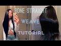 Bone Straight Sew In (with leave-out)