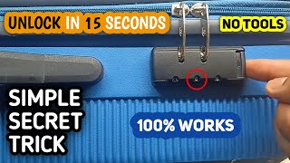 How to unlock luggage bag very easy | Travel bag lock open | american tourister luggage lock reset
