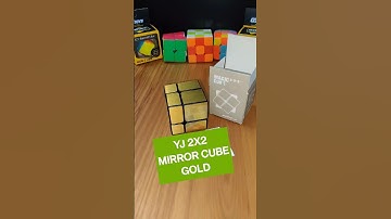 YJ Mirror cube gold 2x2 🤩 2 by 2 | Budget cube| #unboxing #budget #cubecollection #shine #goldcube