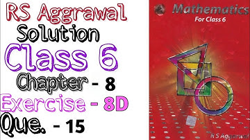 Algebraic Expressions | Class 6 Exercise 8d Q. 15 | Chapter 8 | Rs Aggarwal Class 6 | Md Sir