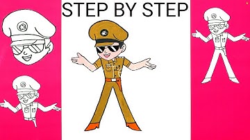 How to DRAW LITTLE SINGHAM Desh ka Sipahi | Little Singham CARTOON DRAWING - Easy Step by Step