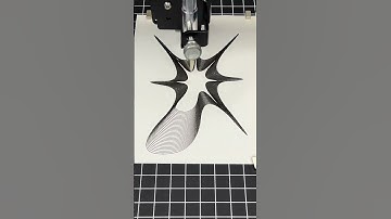 A blob. Dense lines. Pen plotter machine. #lineart #geometry