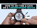How to set the Time and Date on a Chronograph Watch